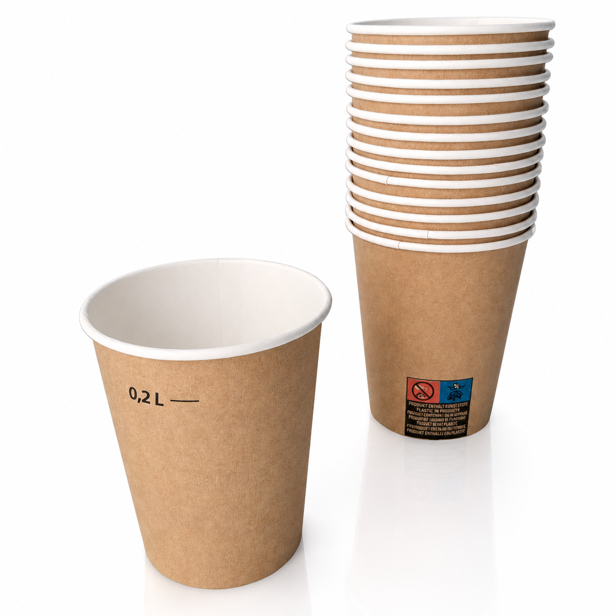 Becher und Deckel