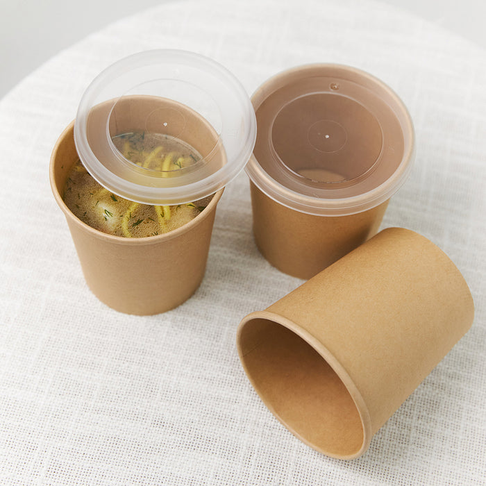 Kraftpapierbecher für Suppe 750 ml (50 Stück/Packung)